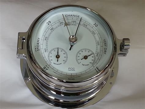 Chrome Barometer Thermometer Hygrometer