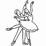 Ballet Dancing Couple Coloring Page sketch template
