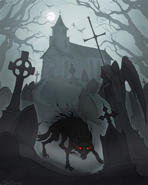 https://www.deviantart.com/irenhorrors/art/Church-Grim-796502827 | Art, Mythical creatures list ...