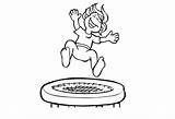 Gymnastics Kids Playing Trampoline Coloring Pages  Cool sketch template