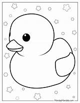 Cute Duck Coloring Page Free PDF Printables  Home sketch template