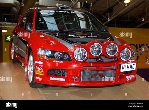 Mitsubishi Lancer Evo rally car, Autosport show 2006 Stock Photo - Alamy