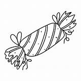 Premium Vector  Candy In wrapper Hand Drawn Doodle Style sketch template