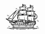 Pirate Ship Drawing For Coloring  Page sketch template