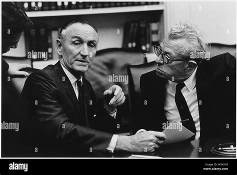 Senators Mike Mansfield and Everett Dirksen; Scope and content: Location: White House Cabinet ...