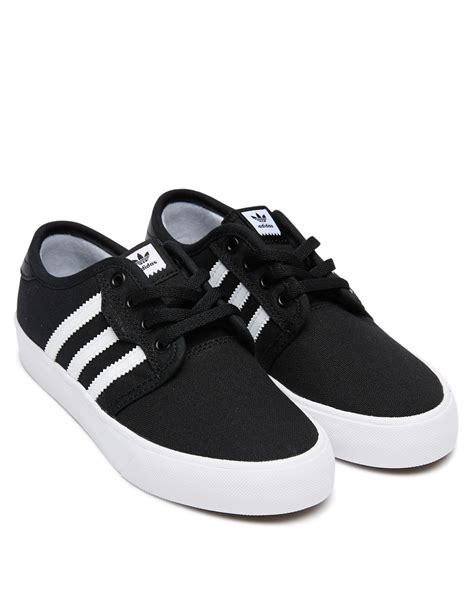 Adidas Seeley Shoe - Youth - Black White | SurfStitch