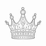 Crown Coloring Pages Image Outline Sketch Drawing Vector  sketch template
