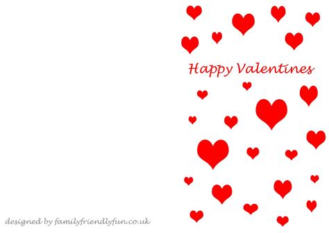 Familyfriendlyfun.co.uk | Valentine card template, Printable valentines ...