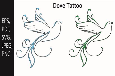 Dove And Cross Tattoo Designs