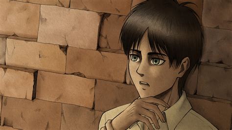 Attack On Titan Eren Yeager Leaning On The Wall HD Anime Wallpapers | HD Wallpapers | ID #39295