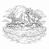 Download Tropical Island Coloring Page Coloring Pages Online  Creative sketch template