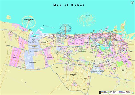 Buy Dubai 2D Wall Map (Matt)-Long Lasting Wall Maps-Vinyl Maps-Laminated Maps Online at ...
