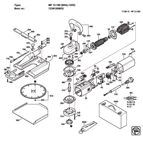 Buy Fein 72381209632 72381209632 MF 12-180 Replacement Tool Parts ...