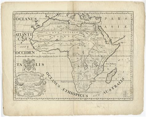 Antique Map of Africa by Wells (1700)