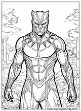Free Black Panther Coloring Page  Printable Pages sketch template