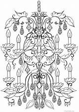 Chandelier Printable Adult Coloring Page From Favoreads coloring Book  sketch template