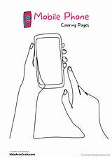 Smart Phone Coloring Page sketch template