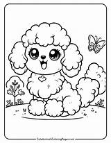 Poodle Coloring Pages 7 Free Printable  Cute Animals Coloring sketch template