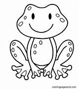 Cute Free Frog Coloring Page  Printable Pages sketch template