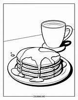 80  Pancake Coloring Pages For Kids & Adults Free Printable PDFs sketch template
