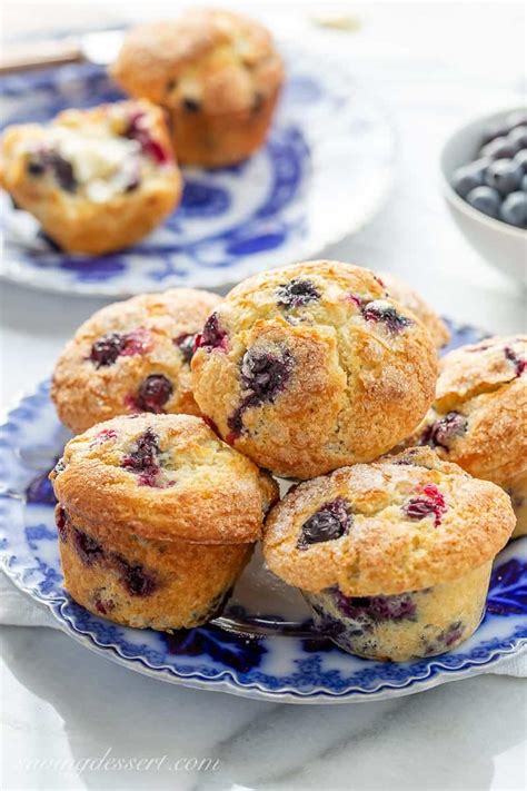 Blueberry Muffins - Saving Room for Dessert