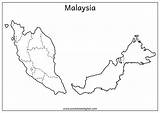 Peta Kosong Map Lakaran Negeri Semenanjung Sarawak Sabah Berwarna  sketch template