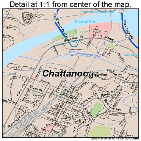 Chattanooga Tennessee Street Map 4714000