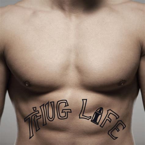 Tupac Thug Life Temporary Tattoo Sticker - OhMyTat