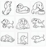 Coloring Pages Dachshund sketch template