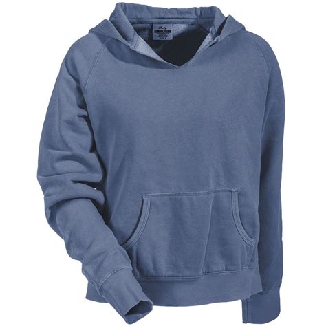 Comfort Colors Sweatshirts: Women's Blue C1595 BLJ V Neck Hooded ...