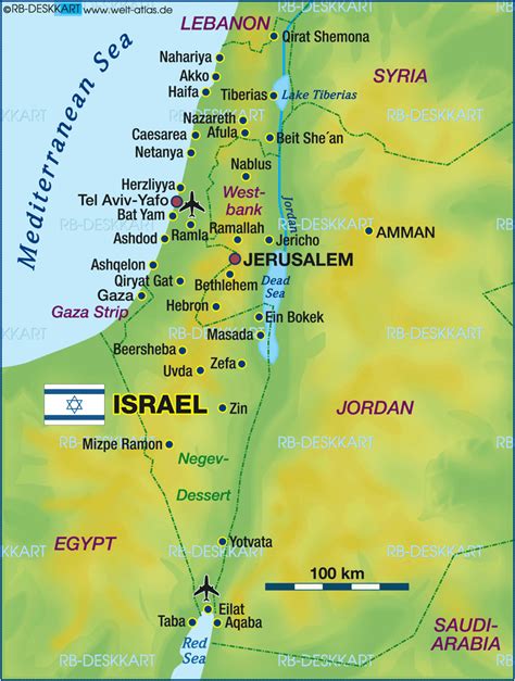 Map of Israel (Country) | Welt-Atlas.de