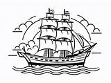 Pirate Adventure Ship Coloring  Page sketch template