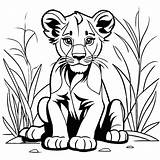 Lion cub coloring Page Lulu Pages sketch template