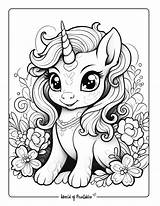 Unicorn Coloring Pages Free Printable  Mandala coloring sketch template