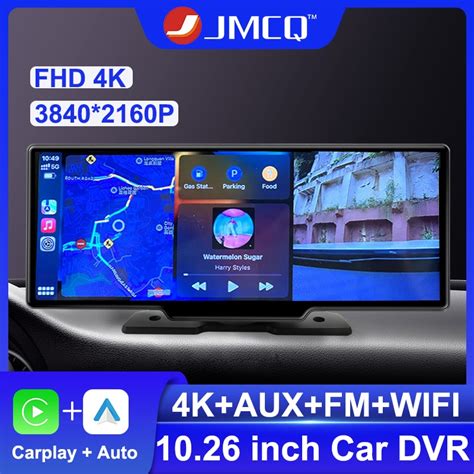 Jmcq Dash Cam 4k 2160p Car Video Recording Wireless Carplay&android Auto 5g Wifi Aux Gps ...