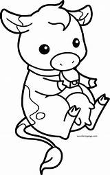 Baby Cow Coloring sketch template