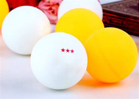 3 Star Table Tennis Balls Celluloid White / Orange For Competition Bulk Packing