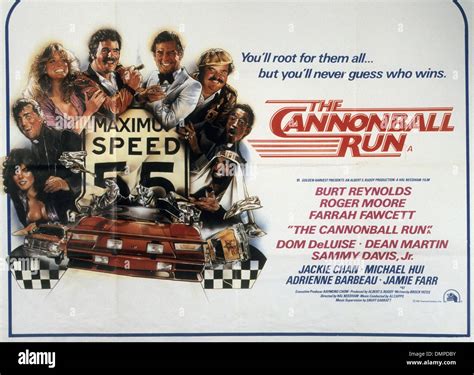 THE CANNONBALL RUN Poster for 1981 20th Century Fox film with Burt Stock Photo, Royalty Free ...