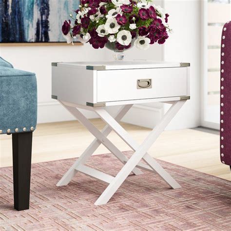 Mercury Row Marotta 1 Drawer End Table & Reviews | Wayfair | Modern furniture living room ...