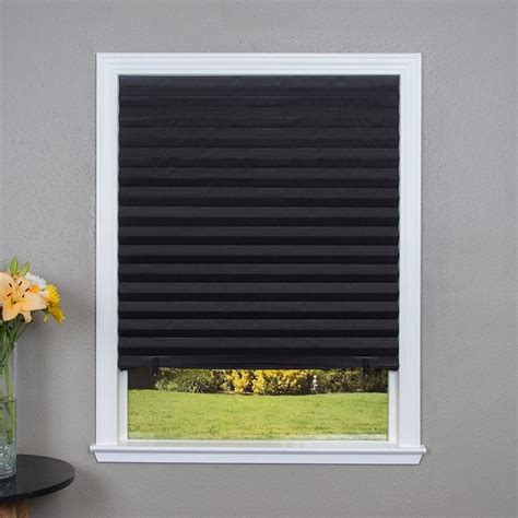 Redi Shade 48-in Black Blackout Cordless Pleated Shade in the Window Shades department at Lowes.com