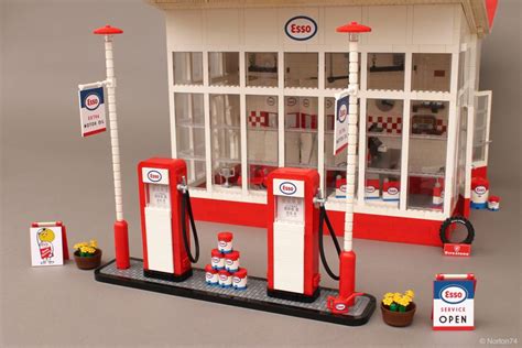 A Modernist Gas Station Made From Lego Is Fit For Any Shelf - Petrolicious