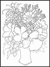 Mothers Day Flower Bouquet Coloring Page 23117504 Vector Art At Vecteezy sketch template