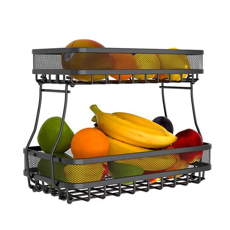 2 Pack Kitchen Countertop Basket Organizer Produce Storage Basket with ...