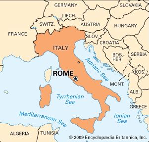 Rome: location -- Kids Encyclopedia | Children's Homework Help | Kids Online Dictionary | Britannica