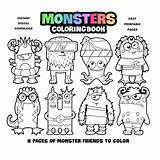Monsters Coloring Book For Kids Printable Pages Children  sketch template