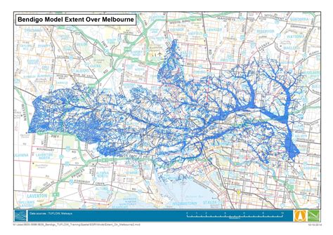 Melbourne flood map - Map of Melbourne flood (Australia)