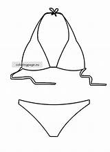 Bikini  Coloring Page sketch template