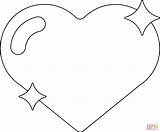 Sparkling Heart Emoji coloring Page  Free Printable Coloring Pages sketch template