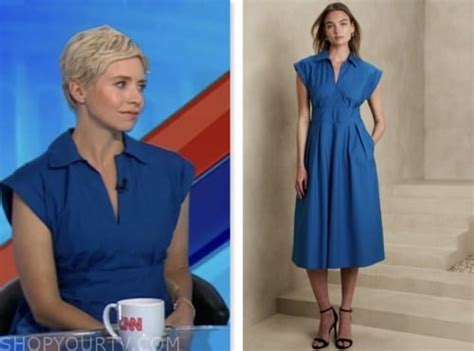 Inside Politics with Dana Bash: July 2023 Leigh Ann Caldwell's Blue Midi Dress | Shop Your TV