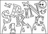 Spring Coloring Pages sketch template